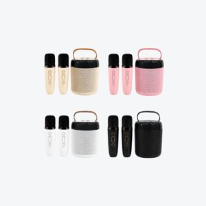 Portable Bluetooth Karaoke Speaker with 2 Wireless Microphones