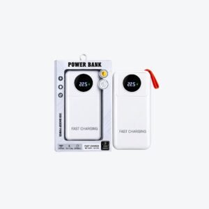 20,000mAh Portable Power Bank with 22.5W Fast Charging & LED Digital Display (White)