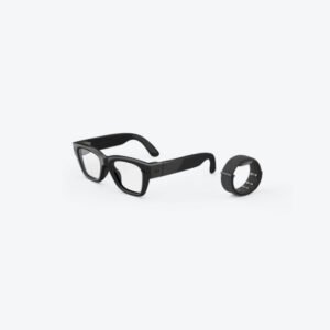 Meta Ray-Ban Display Smart Glasses (Shiny Black, Large Size 2) with Meta Neural Band (Charcoal Black)