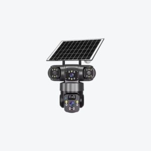 Smart Net V380 Triple Lens Solar PTZ Security Camera 4G/Wi-Fi Outdoor CCTV (White)